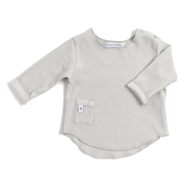 Bamboom Baby Shirt Lange Mouw Grijs/Ivoor - Bamboom - Babywinkel - 8053306052312