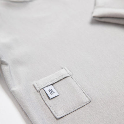 Bamboom Baby Shirt Lange Mouw Grijs/Ivoor koop je bij Babywinkel