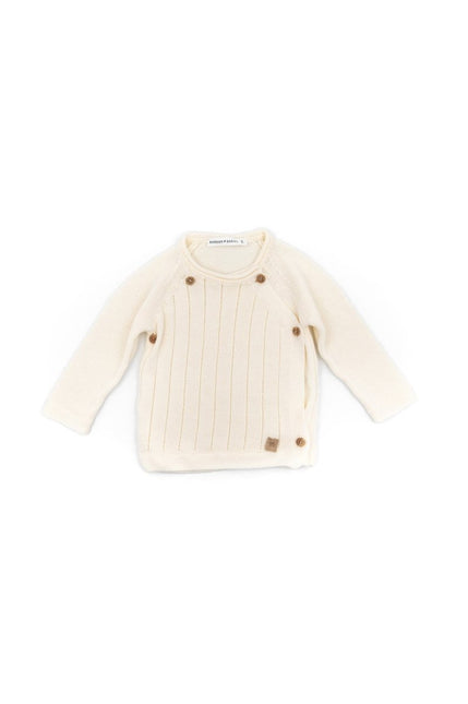 Bamboom Baby Trui Knitted Overslag Wit koop je bij Babywinkel