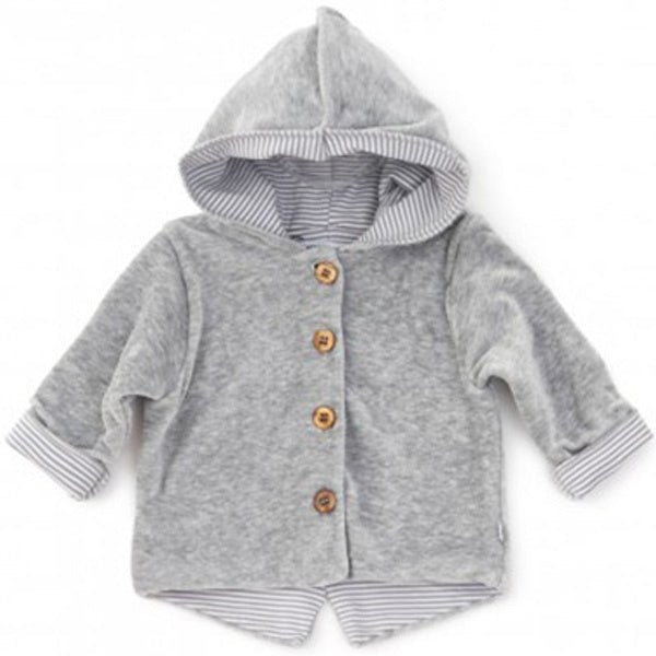 Bamboom Baby Vestje Met Capuchon Velvet Grijs Mele - Bamboom - Babywinkel - 8053306053029