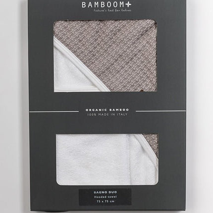 Bamboom Badcape Baby Duo Soft Stone Parel Grijs - Bamboom - Babywinkel - 8053306050622