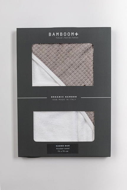 Bamboom Badcape Baby Duo Soft Stone Parel Grijs - Bamboom - Babywinkel - 8053306050622