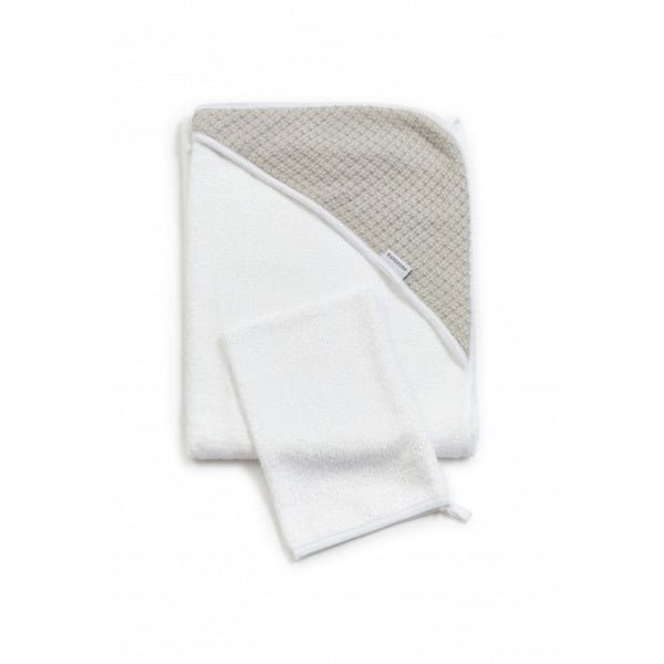 Bamboom Badcape Baby Duo Soft Stone Parel Grijs - Bamboom - Babywinkel - 8053306050622