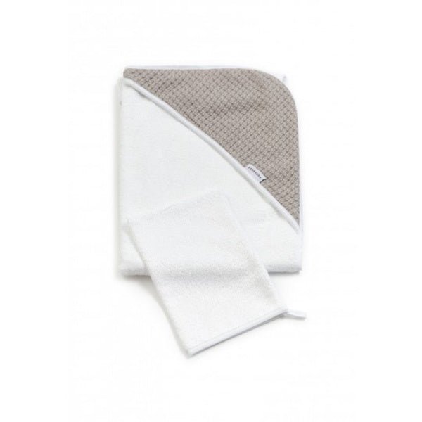 Bamboom Badcape Baby Duo Soft Stone Warm Grijs - Bamboom - Babywinkel - 8053306050615