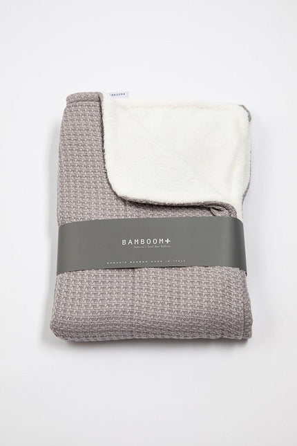 Bamboom Ledikantdeken Dubbel T.O.G 2.2 Warm Grijs 100x150cm - Bamboom - Babywinkel - 8053306050707