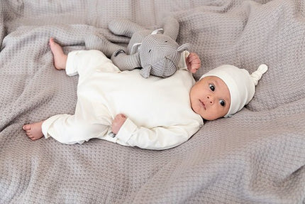 Bamboom Wiegdeken Gebreid Dubbel Soft Stone Parelgrijs 75x100cm - Bamboom - Babywinkel - 8053306050653