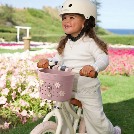 Banwood Kinderstep- en Fietsmandje Pin & Ride Dusty Rose koop je bij Babywinkel