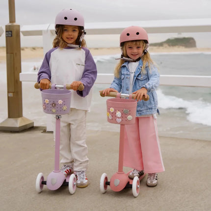 Banwood Kinderstep- en Fietsmandje Pin & Ride Lavender koop je bij Babywinkel