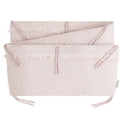 Bed/boxbumper Happiness oud roze/ecru - Babywinkel - 8721052102833