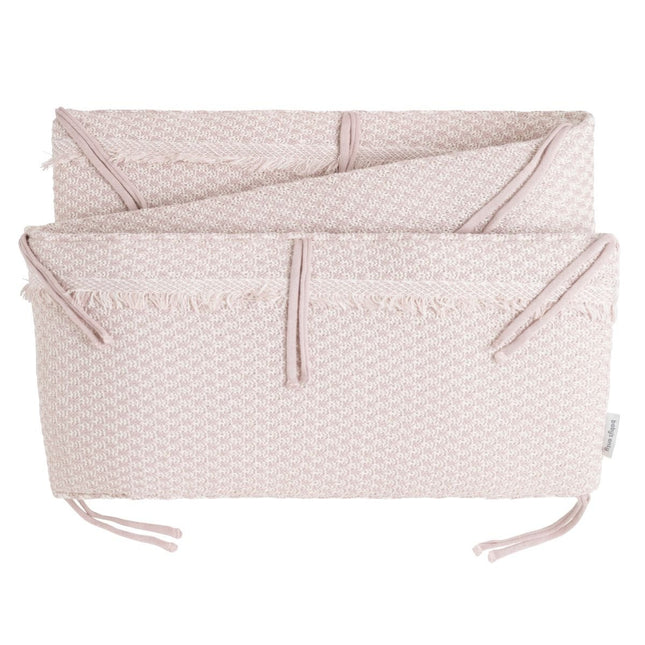 Bed/boxbumper Happiness oud roze/ecru - Babywinkel - 8721052102833