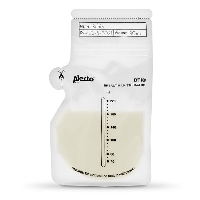 BF100 - Mother milk storage bags 220 ml, 100 pieces - Babywinkel - 8712412593033