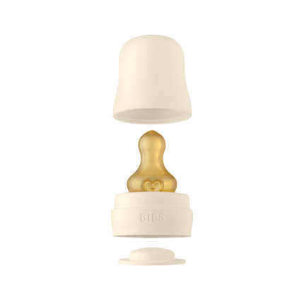 BIBS Babyfles Glas 225ml Ivory - BIBS - Babywinkel - 5713795220915
