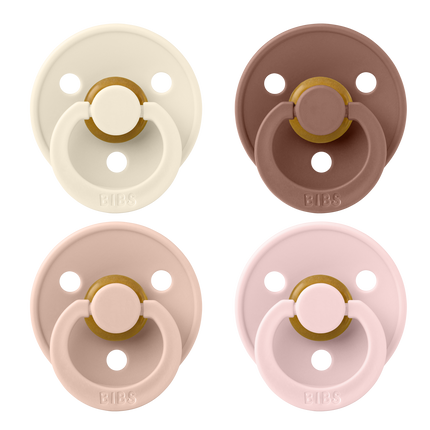 <tc>BIBS</tc> <tc>tétine</tc> Taille 1 Couleur Ivory/Blush/Woodchuck/Blossom 4St.