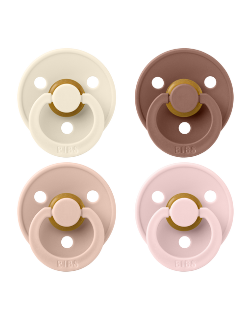 <tc>BIBS</tc> <tc>tétine</tc> Taille 1 Couleur Ivory/Blush/Woodchuck/Blossom 4St.