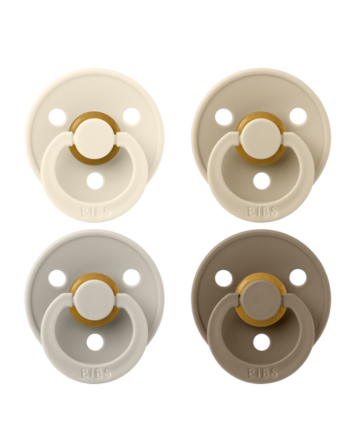<tc>BIBS</tc> <tc>tétine</tc> Taille 1 Couleur Ivoire/Sable/Vanille/Chêne foncé 4St.