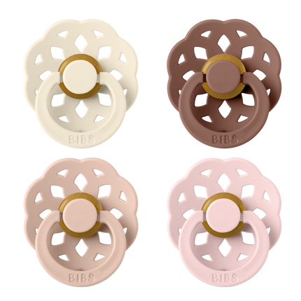 <tc>BIBS</tc> <tc>tétine</tc> Taille 1 Boheme Ivory/Blush/Woodchuck/Blossom 4St.