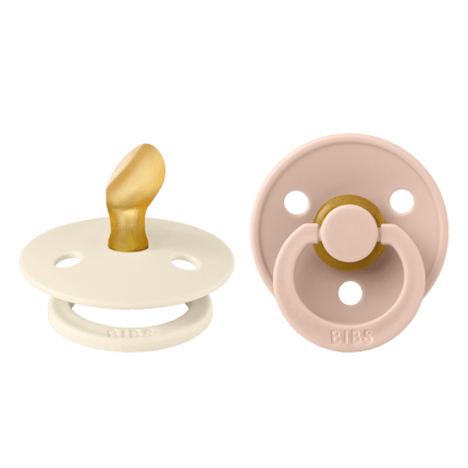 BIBS Speen Maat 1 Latex Anatomical Ivory/Blush 2st - BIBS - Babywinkel - 5713795242368