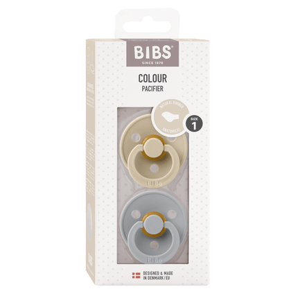 BIBS Speen Maat 1 Latex Anatomical Vanilla/Cloud 2st - BIBS - Babywinkel - 5713795242481