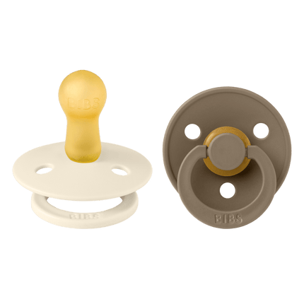 BIBS Speen Maat 1 Latex Dark Oak/Ivory 2st - BIBS - Babywinkel - 5713795203451