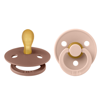 BIBS Speen Maat 1 Latex Symmetric Woodchuck/Blush 2st - BIBS - Babywinkel - 5713795242542