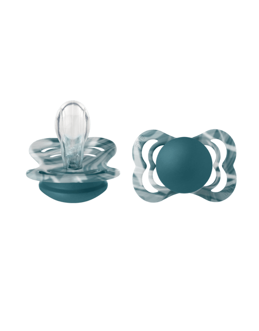 BIBS Speen Maat 1 Silicone Supreme Forest Lake White/Forest Lake White 2st koop je bij Babywinkel
