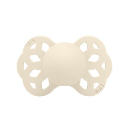 BIBS Speen Maat 1 Silicone Symmetrical Ivory/Blush 2st - BIBS - Babywinkel - 5713795243655