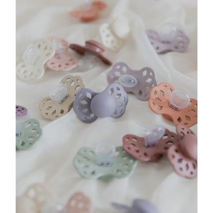 BIBS Speen Maat 1 Silicone Symmetrical Ivory/Blush 2st - BIBS - Babywinkel - 5713795243655