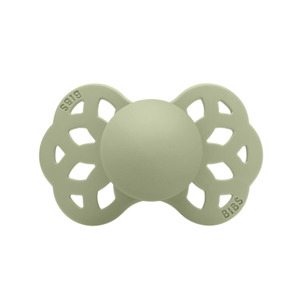 BIBS Speen Maat 1 Silicone Symmetrical Ivory/Sage 2st - BIBS - Babywinkel - 5713795246526