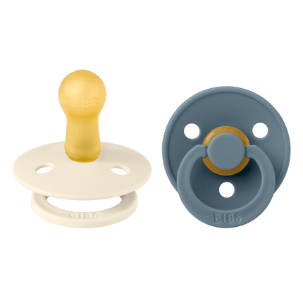 BIBS Speen Maat 2 Latex Ivory/Petrol 2st - BIBS - Babywinkel - 5713795200030