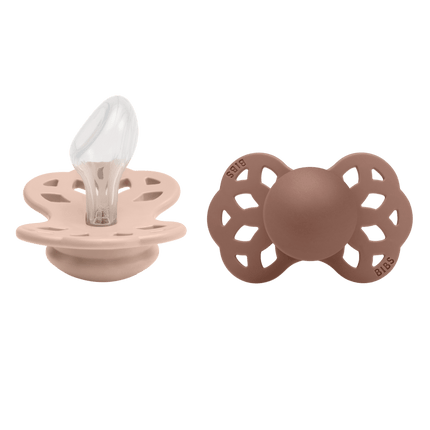 BIBS Speen Maat 2 Silicone Anatomical Blush/Woodchuck 2st - BIBS - Babywinkel - 5713795243884