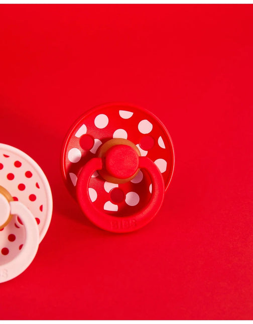 BIBS Spenen Maat 1 Pacifier Studio Colour Polka Latex Anatomical Blossom/Candy Apple 2st koop je bij Babywinkel