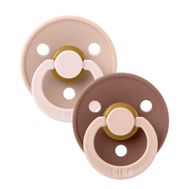 BIBS Spenen Pacifier Studio Fusion 2 pack Blush/Woodchuck speenmaat 2 koop je bij Babywinkel