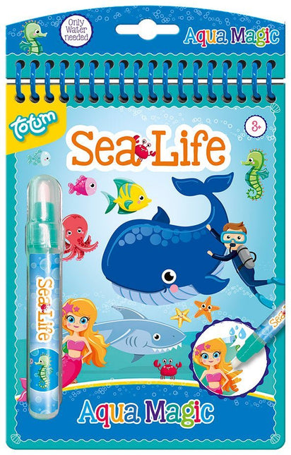 Blauwe Kleurboek Zeedieren Met Water - Babywinkel - 8714274025790