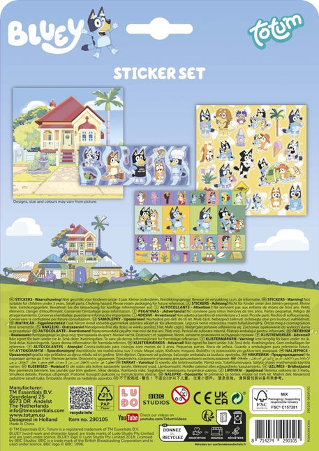 Bluey Stickers 3st - Babywinkel - 8714274290105