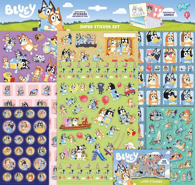 Bluey Stickers 7st - Babywinkel - 8714274290099