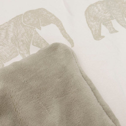 Boxkleed 75x95cm Animals - Olive Green - Babywinkel - 8717329377332