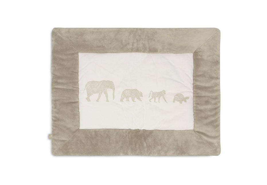 Boxkleed 75x95cm Animals - Olive Green - Babywinkel - 8717329377332