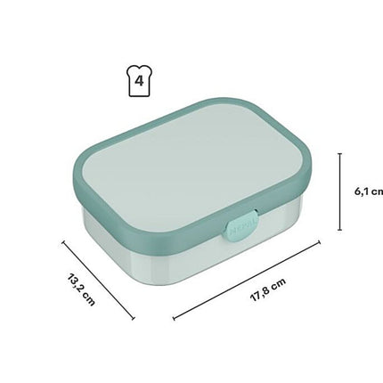 Campus Bento lunchbox met vorkje - Cool mint - Babywinkel - 8720294056447