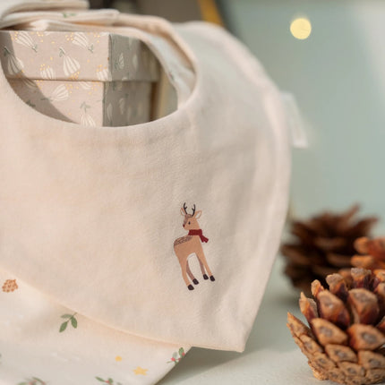 Lot de 2 bavoirs Bandana Petit Noël