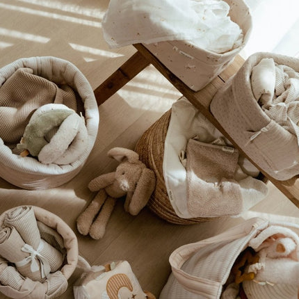 Commodemandje klein - Pure Soft Beige Stripe - Babywinkel - 8721122584453