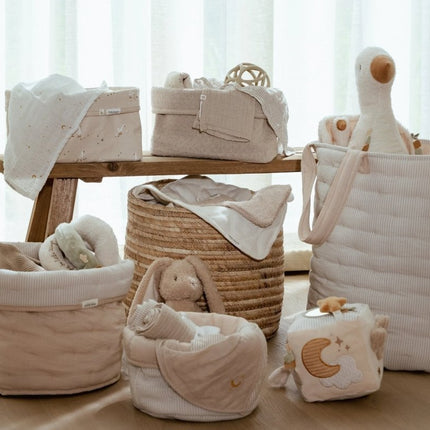 Commodemandje klein - Pure Soft Beige Stripe - Babywinkel - 8721122584453