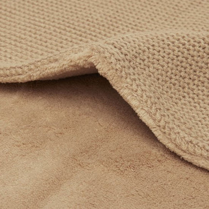 Deken Ledikant 100x150cm Basic Knit - Biscuit/Fleece - Babywinkel - 8717329368095
