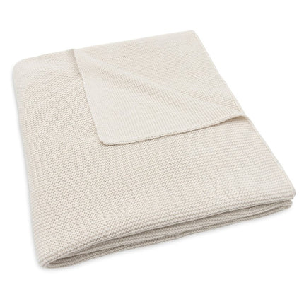 Deken Ledikant 100x150cm Basic Knit - Oatmeal - Babywinkel - 8717329400016