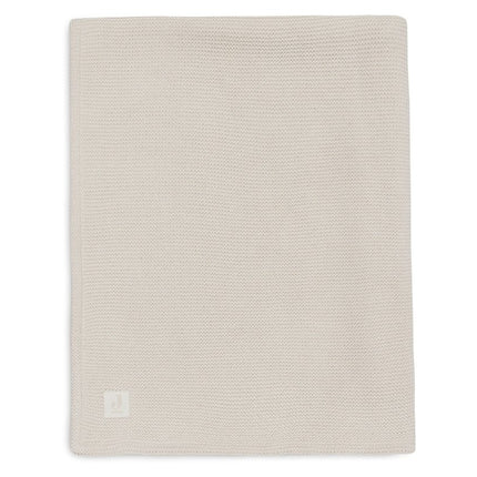 Deken Ledikant 100x150cm Basic Knit - Oatmeal/Velvet - Babywinkel - 8717329403895