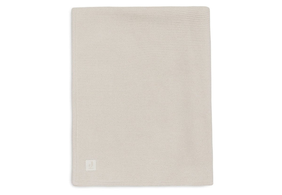 Deken Ledikant 100x150cm Basic Knit - Oatmeal/Velvet - Babywinkel - 8717329403895