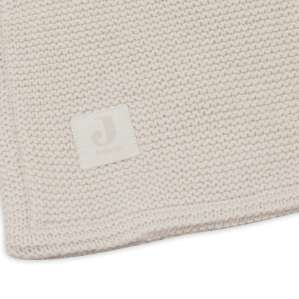 Deken Ledikant 100x150cm Basic Knit - Oatmeal/Velvet - Babywinkel - 8717329403895
