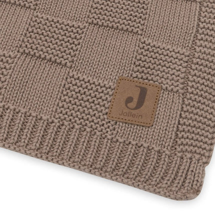 Deken Ledikant 100x150cm Box Knit - Milky Coffee - GOTS - Babywinkel - 8717329400030