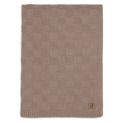 Deken Ledikant 100x150cm Box Knit - Milky Coffee - GOTS - Babywinkel - 8717329400030