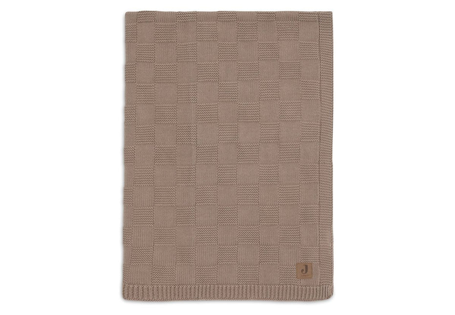 Deken Ledikant 100x150cm Box Knit - Milky Coffee - GOTS - Babywinkel - 8717329400030
