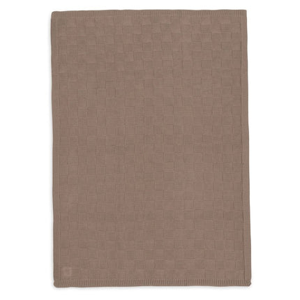 Deken Ledikant 100x150cm Box Knit - Milky Coffee - GOTS - Babywinkel - 8717329400030